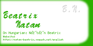 beatrix natan business card